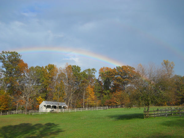 Aspenwood Lane, Boston Virginia, Culpeper County, Barn and Rainbow
